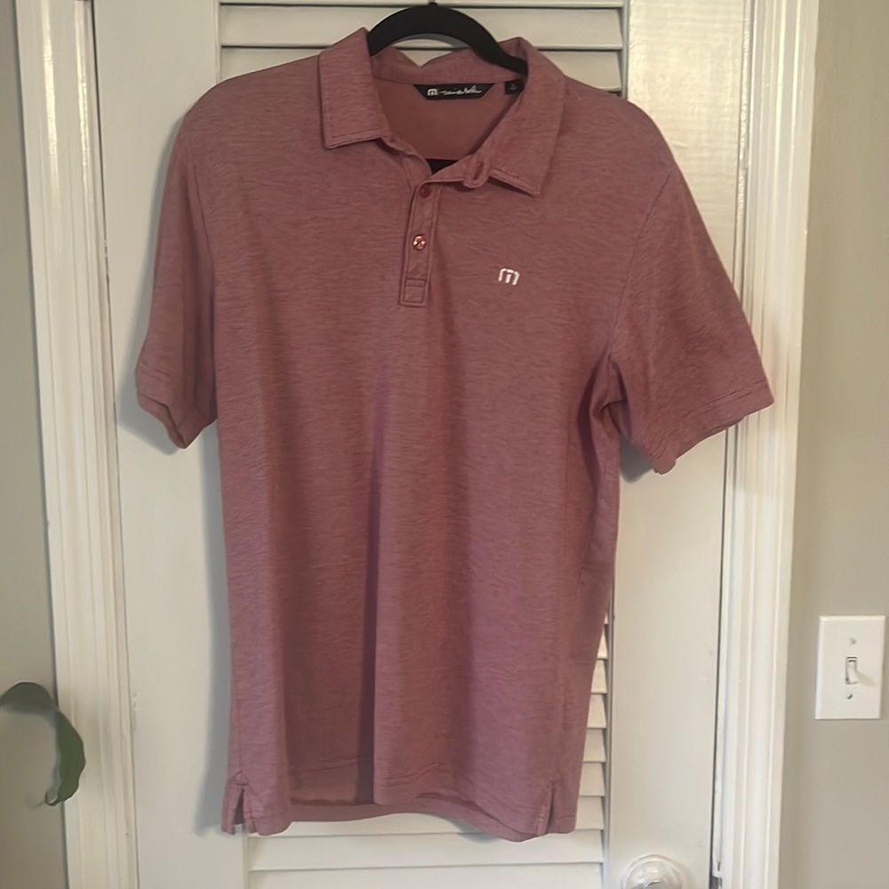Travis Mathew Golf Polo Light Red Large Like New L